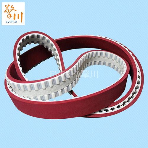表面加紅膠底面開槽<a href='http://www.cndonge.cn/' target='_blank'><u>同步帶</u></a>